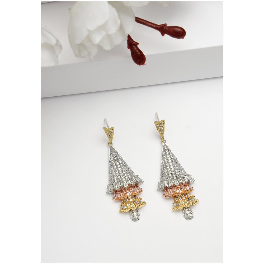 Collezione Diva Orecchini a Goccia a Lampadario in Zirconia - Foto 1