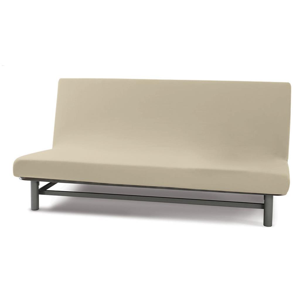 Copridivano Genius Queen Senza Braccioli In Tinta Unita 2 Posti Panna 1004 - Foto 3