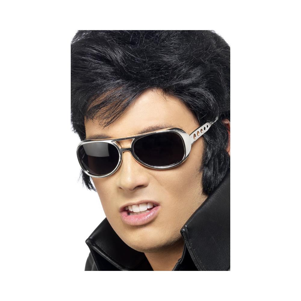 Occhiali Color Argento Di Elvis Taglia Unica - Foto 1