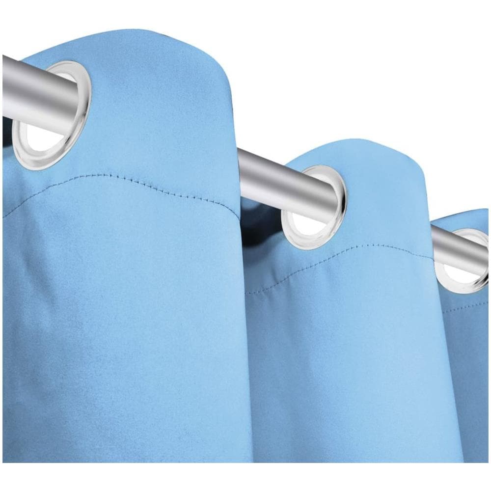 2 Pz Tende Oscuranti Occhielli In Metallo 135x175 Cm Turchese - Foto 4
