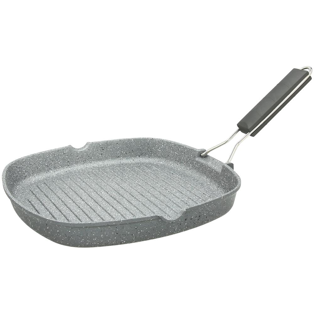 Tognana Grill Quadra Con Manico Pieghevole Mythos Alluminio Grigio - 20x20 - Foto 1