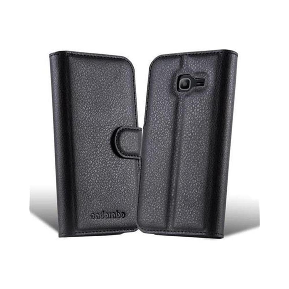 Custodia Compatibile Con Samsung Galaxy Star Pro In Nero Carbone - Coperchio Protettiva Con Chiusura Magnetica, Funzione Stand E Tasca Per Le Carte - Foto 2
