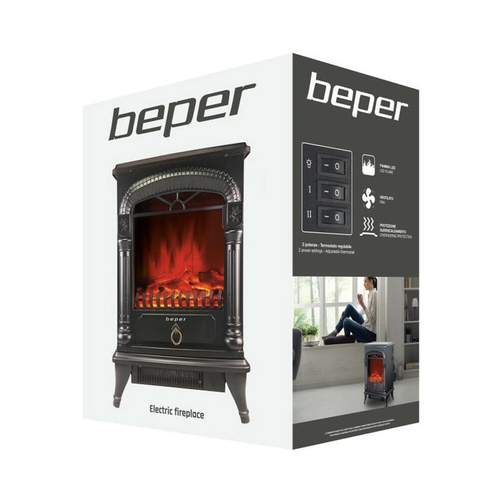 Stufetta Stufa Caminetto Elettrico In Metallo Fiamma Led - Foto 2