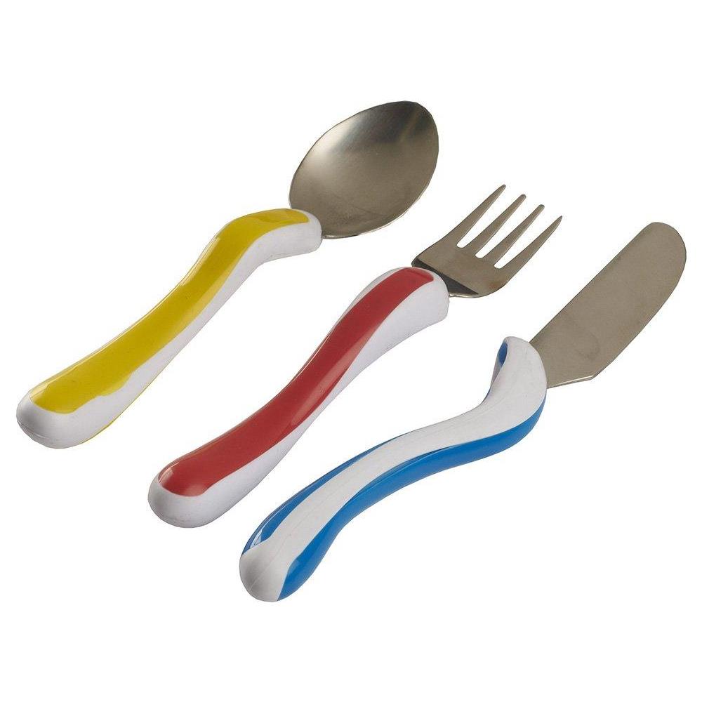 Nrs Sanit M80282 Kura Facile Manutenzione Per Bambini Grip Posate - Coltello Forchetta E Cucchiaio Set (diritto Ad Iva Il Soccorso Nel Regno Unito) - Foto 1
