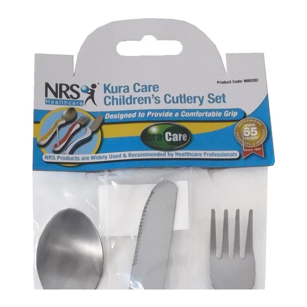 Nrs Sanit M80282 Kura Facile Manutenzione Per Bambini Grip Posate - Coltello Forchetta E Cucchiaio Set (diritto Ad Iva Il Soccorso Nel Regno Unito) - Foto 4