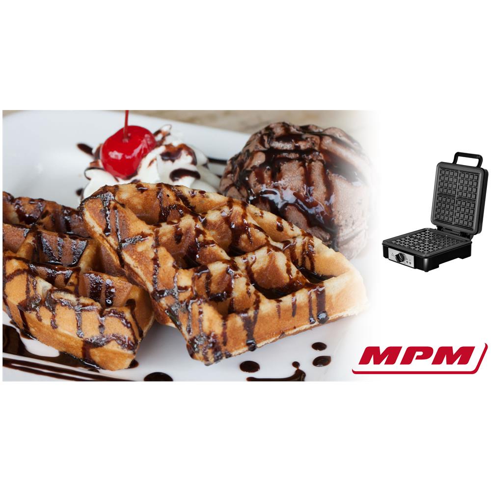 Mgo-36m Piastra Per Waffle, 4 Belgian Waffle Spesse, Piastre Antiaderenti, Regolabile 1200w - Foto 2