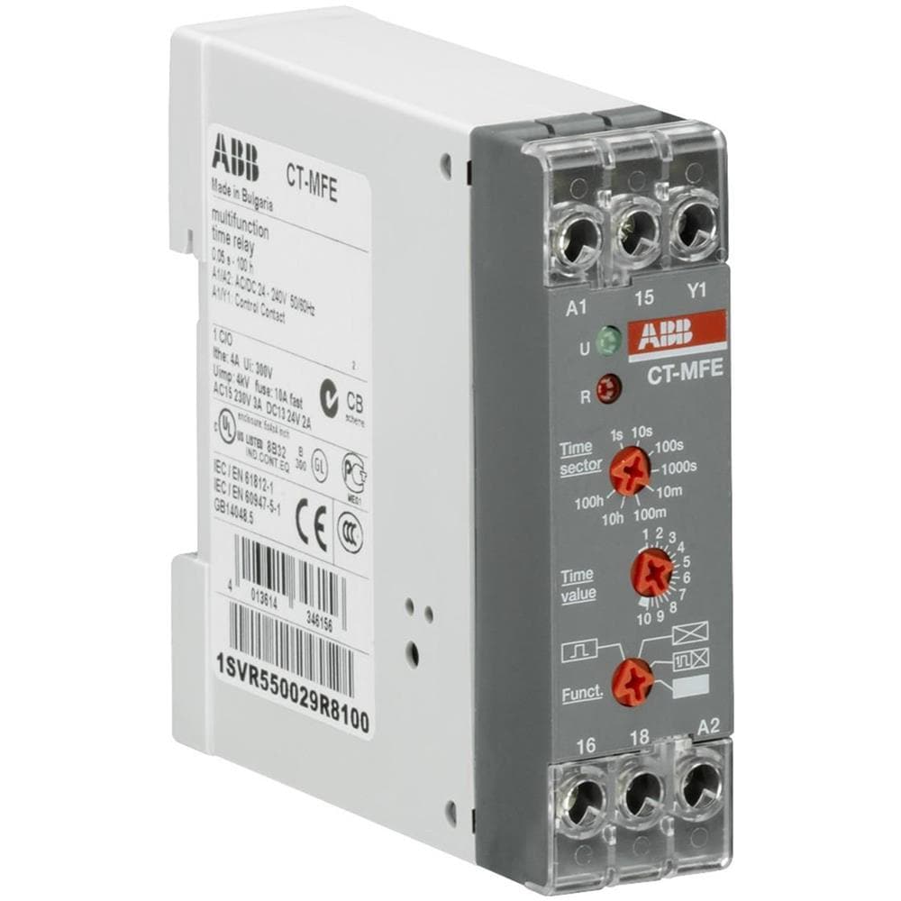 Ct-mfs. 21s Tempo 0,05s-300h, Alim. 24-240v C. a. / c. c. 2 C / o, 10 Funzioni, 10 Scale Di Tempo - Vite - Abb Ct / mfs / 21s - Foto 1