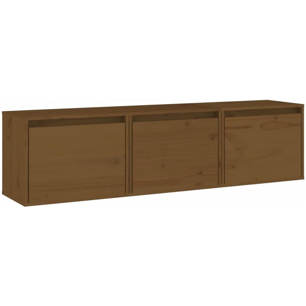 Mobili Porta Tv 3 Pz Miele In Legno Massello Di Pino - Foto 1