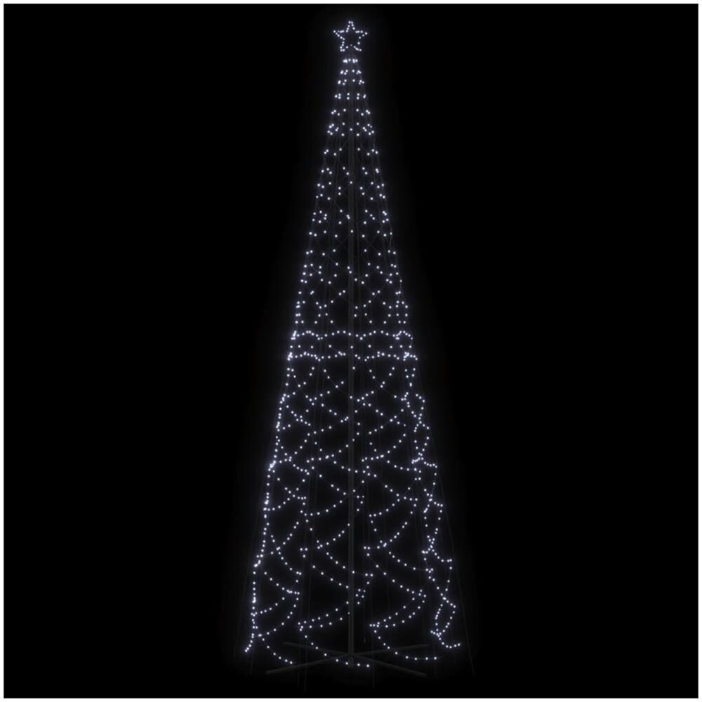 Albero di Natale a Cono Bianco Freddo 1400 LED 160x500 cm - Foto 2
