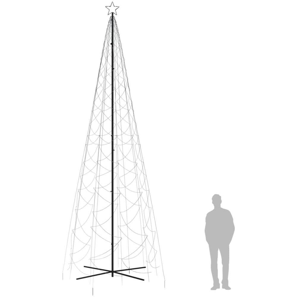 Albero di Natale a Cono Bianco Freddo 1400 LED 160x500 cm - Foto 7