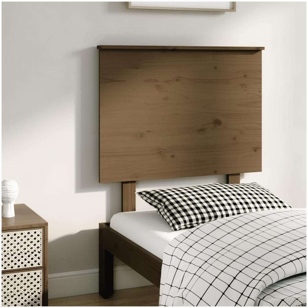 Testiera Per Letto Miele 79x6x82,5 Cm In Legno Massello Di Pino - Foto 1