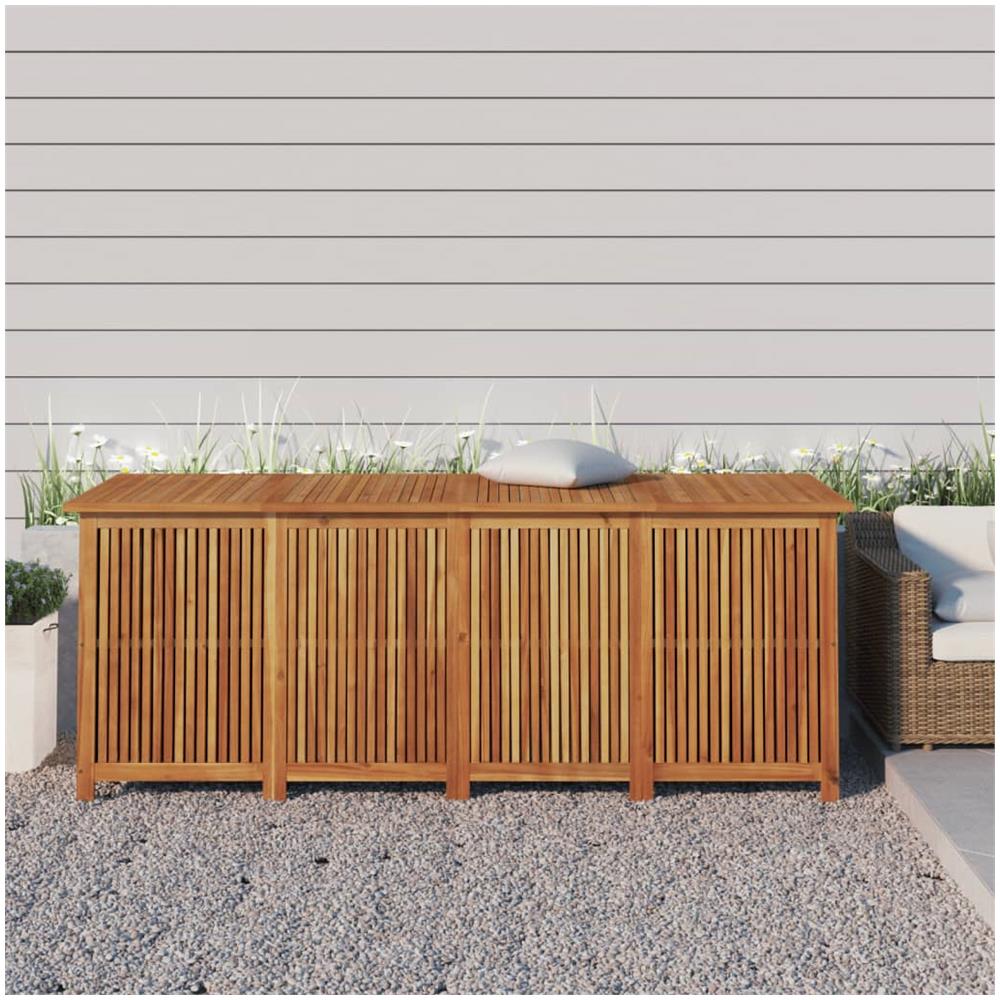 Contenitore Da Giardino 200x80x75cm In Legno Massello Di Acacia - Foto 1