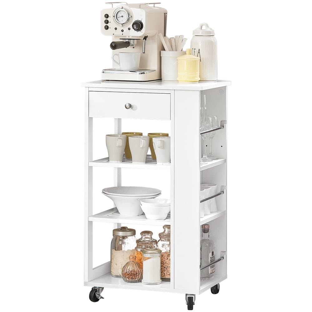 Mobiletto Cucina Salvaspazio Carrello Cucina Con Cassetti Credenza Soggiorno Moderno Con Ruote Mobile Dispensa L50*p37*a86 Cm Fkw12-ii-w Sobuy - Foto 1