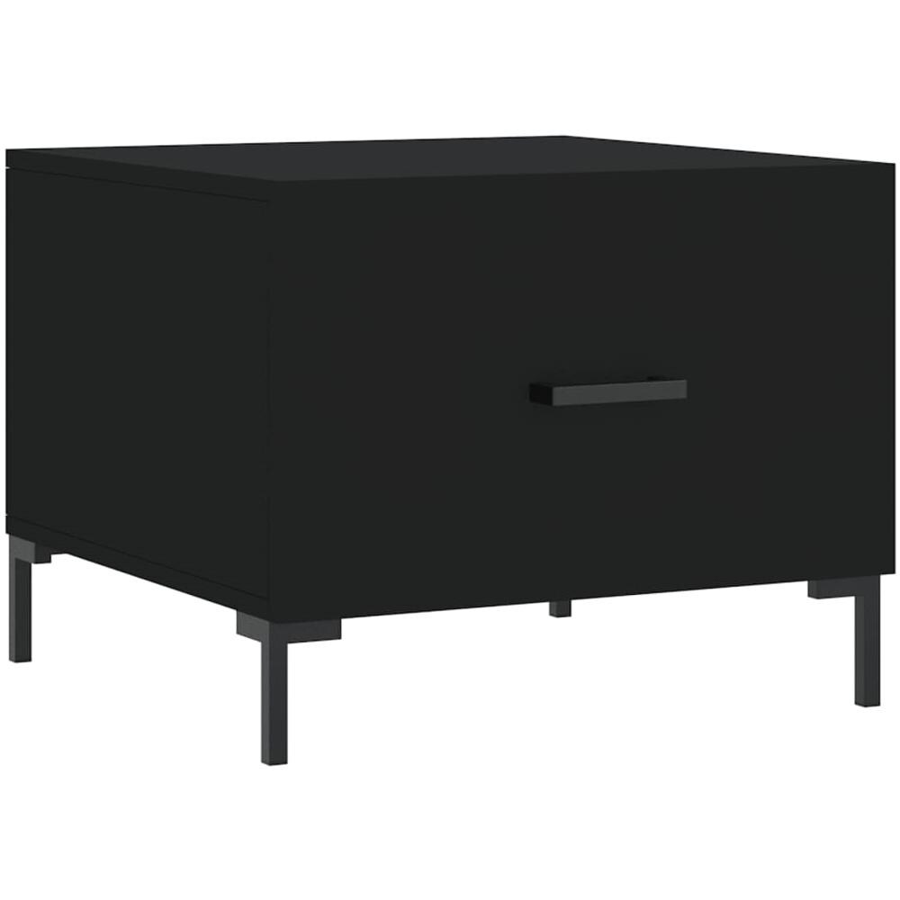 Tavolino Da Salotto Nero 50x50x40 Cm In Legno Multistrato - Foto 2