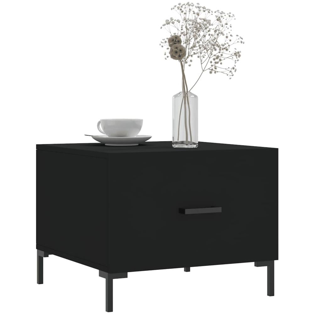 Tavolino Da Salotto Nero 50x50x40 Cm In Legno Multistrato - Foto 3