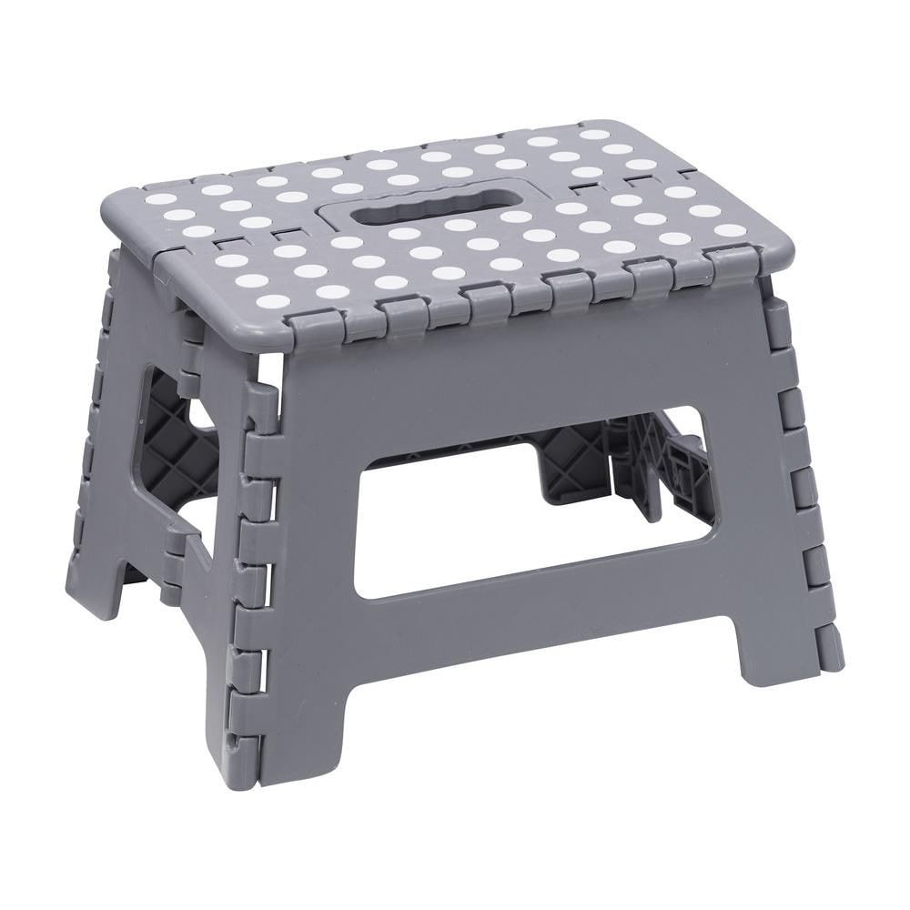 Tb-022-g Sgabello Pieghevole Multiuso, 22 Cm Di Altezza, Grigio - Foto 1