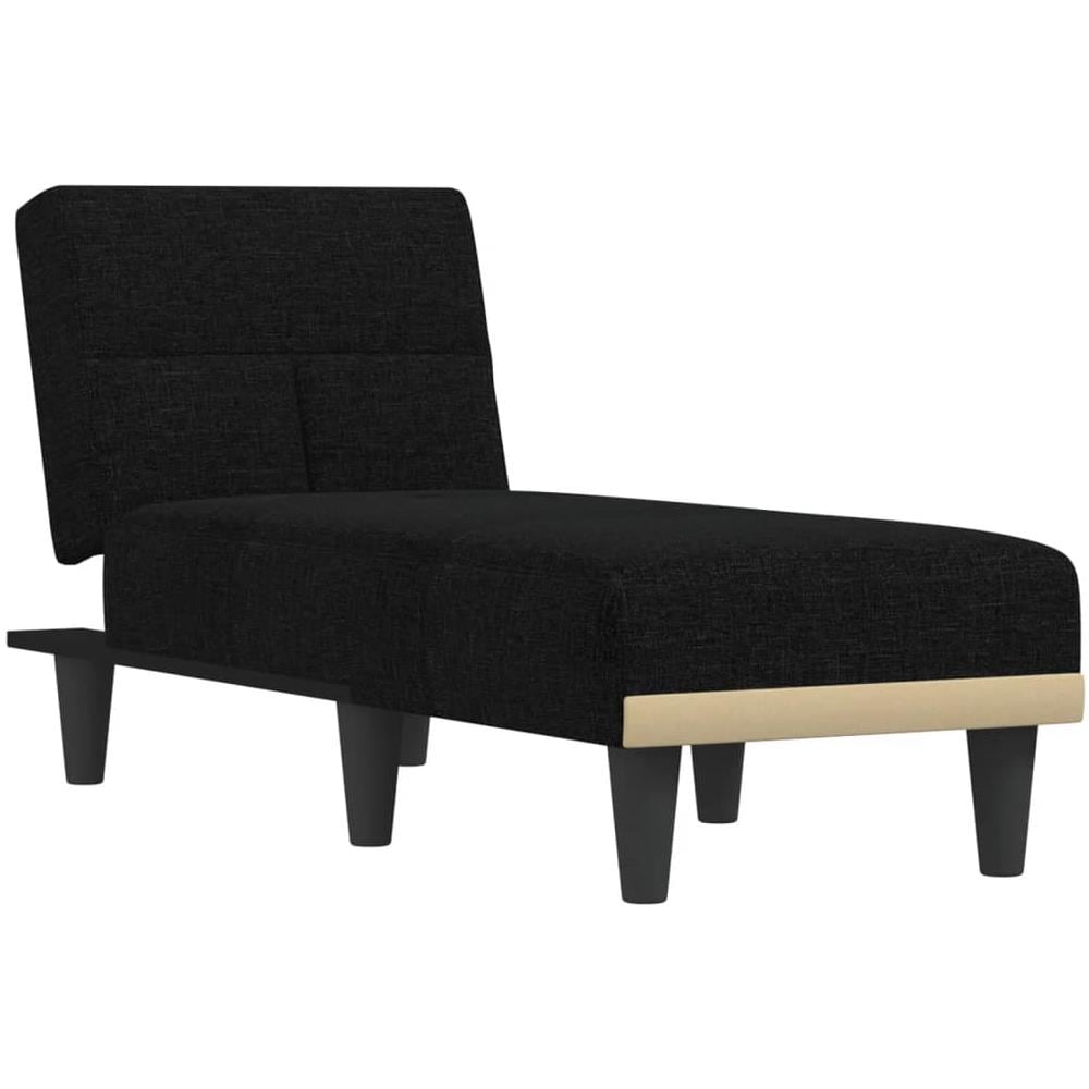 Chaise Longue In Tessuto Nero - Foto 2