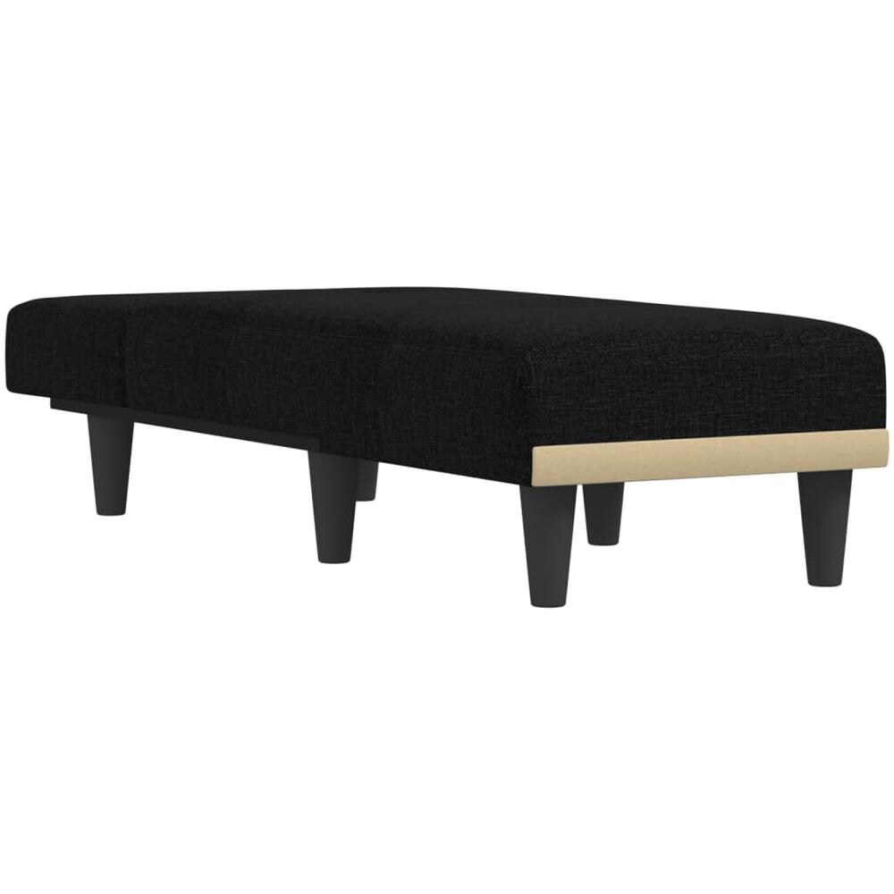 Chaise Longue In Tessuto Nero - Foto 3