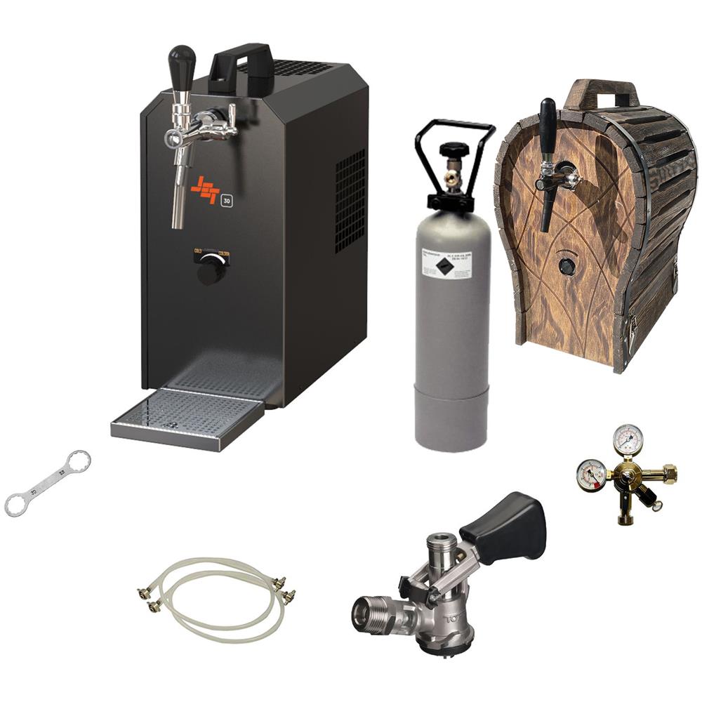 Set Completo - Spillatore Birra - Jet 30 Dispenser Birra Macchina Per Birra 1-linea 35 Litri /h - Raffreddatore A Flusso Con Botti In Legno Keg Type D - Foto 1