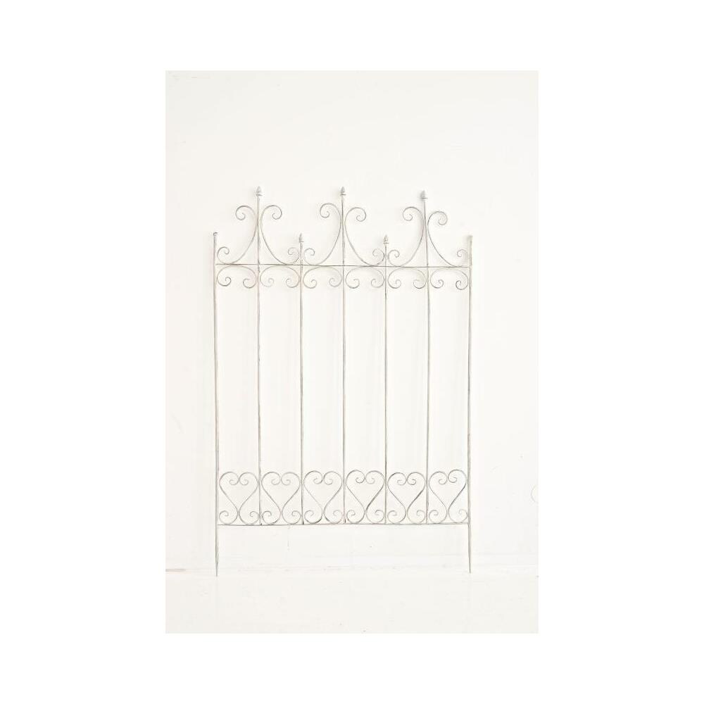 CLP Griglia per piante rampicanti FLIEDER, 150 x 100 cm, in ferro, in stile rustico, spessore delle sbarre 1,5 cm, colori a scelta bianco antico - Foto 1