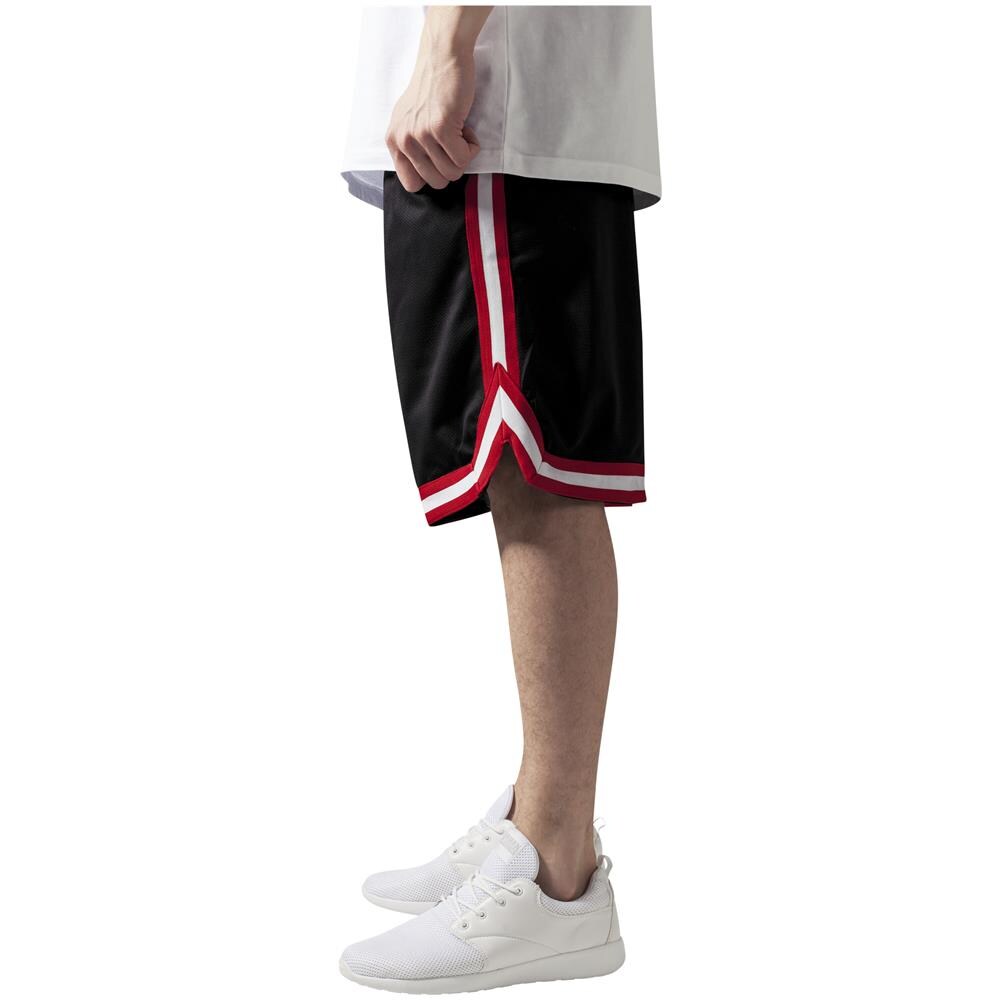 Stripes Mesh Shorts Article Tb243 - Nero-rosso M - Foto 3
