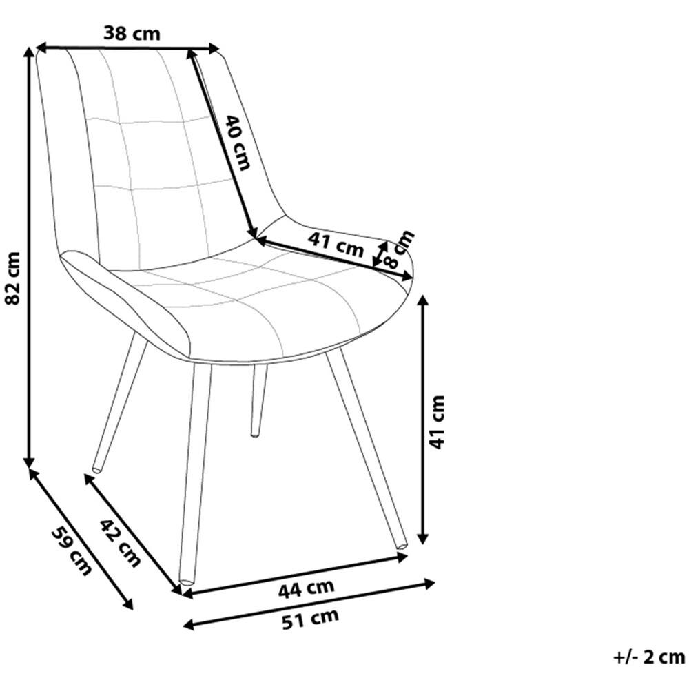 Set Di 2 Sedie Da Pranzo In Velluto Verde Melrose - Foto 2