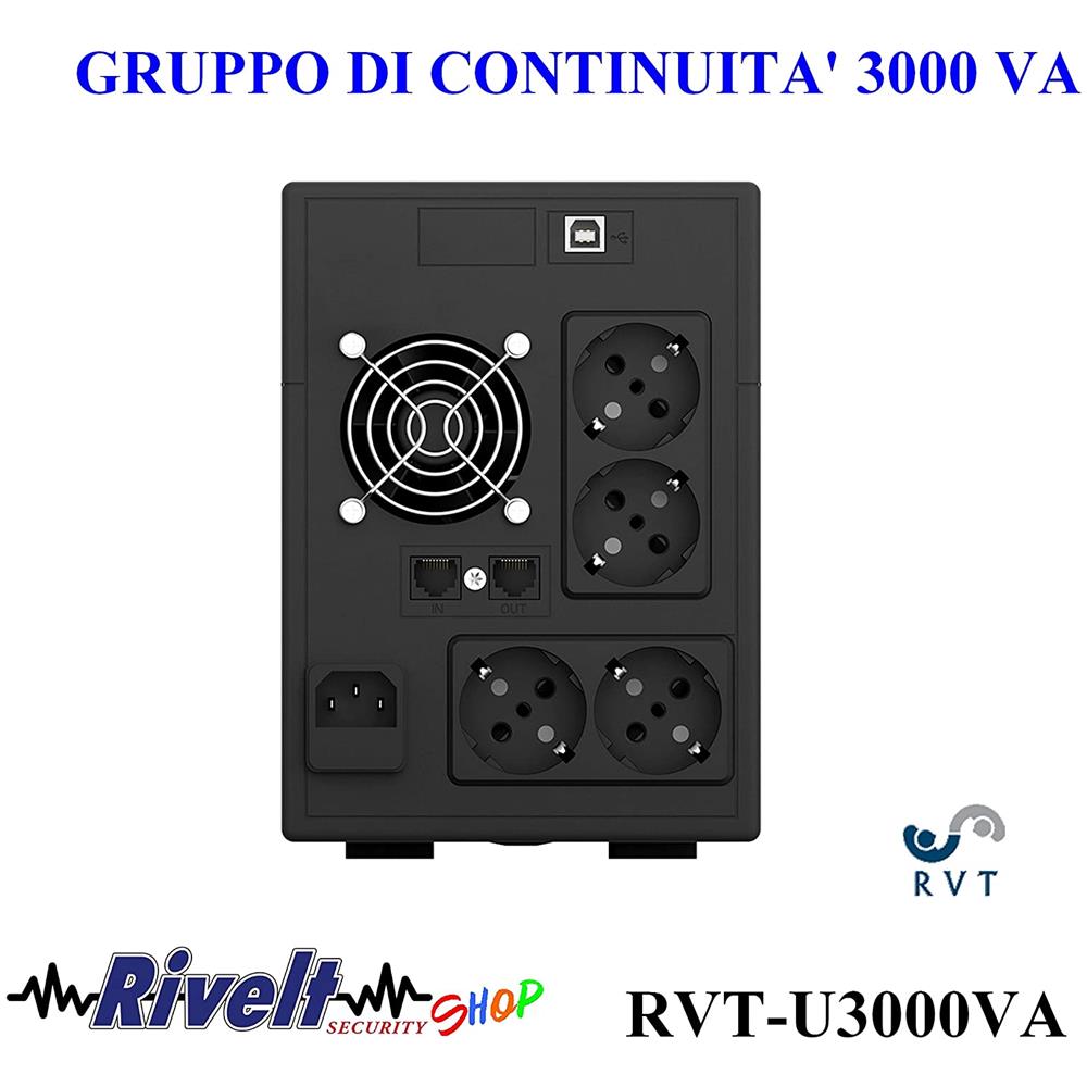 Ups3000 Va Rvt-u3000va Line Interactive Gruppo Di Continuità Con Lcd 4 Prese Sciuco 3000 Va Di Potenza Display Grande E Luminoso - Foto 3