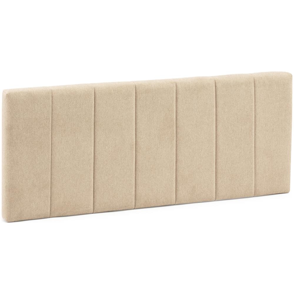Testiera Rivestita In Tela Creta 140x60 Cm Color Beige, Per Letto 135 Ricamo Verticale, 8 Cm Di Spessore, Include Hardware Per Il Fissaggio Alla Parete - Foto 1