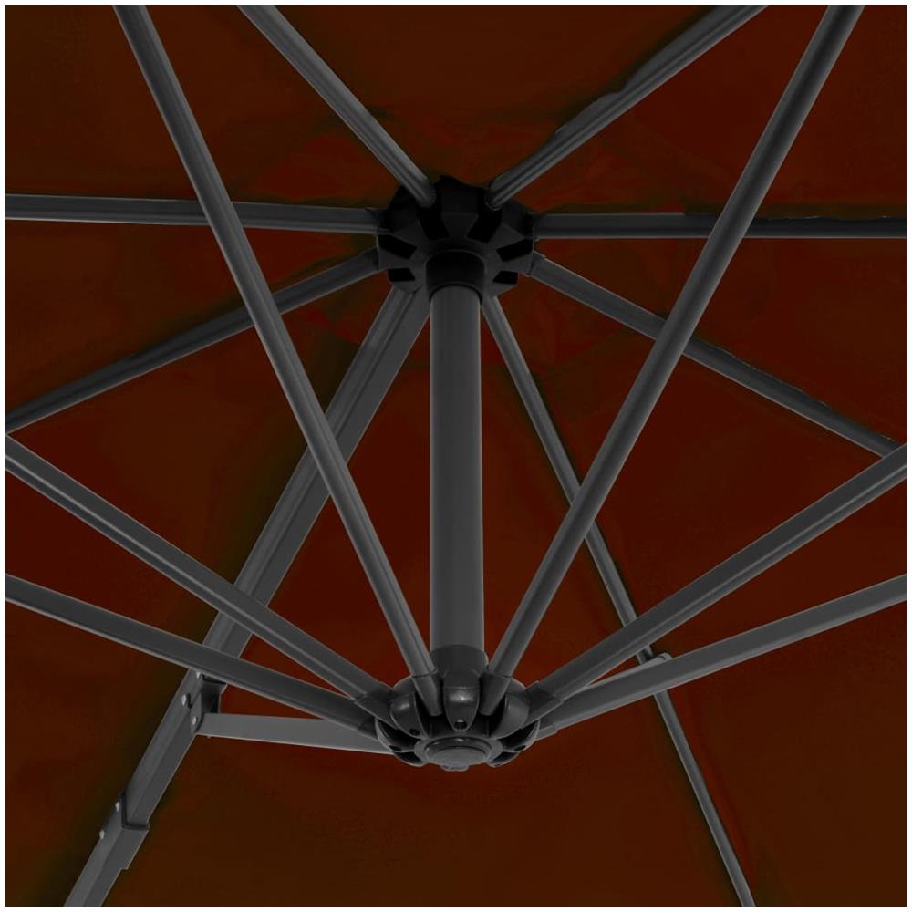 Ombrellone A Sbalzo Con Palo In Alluminio 300 Cm Terracotta - Foto 2
