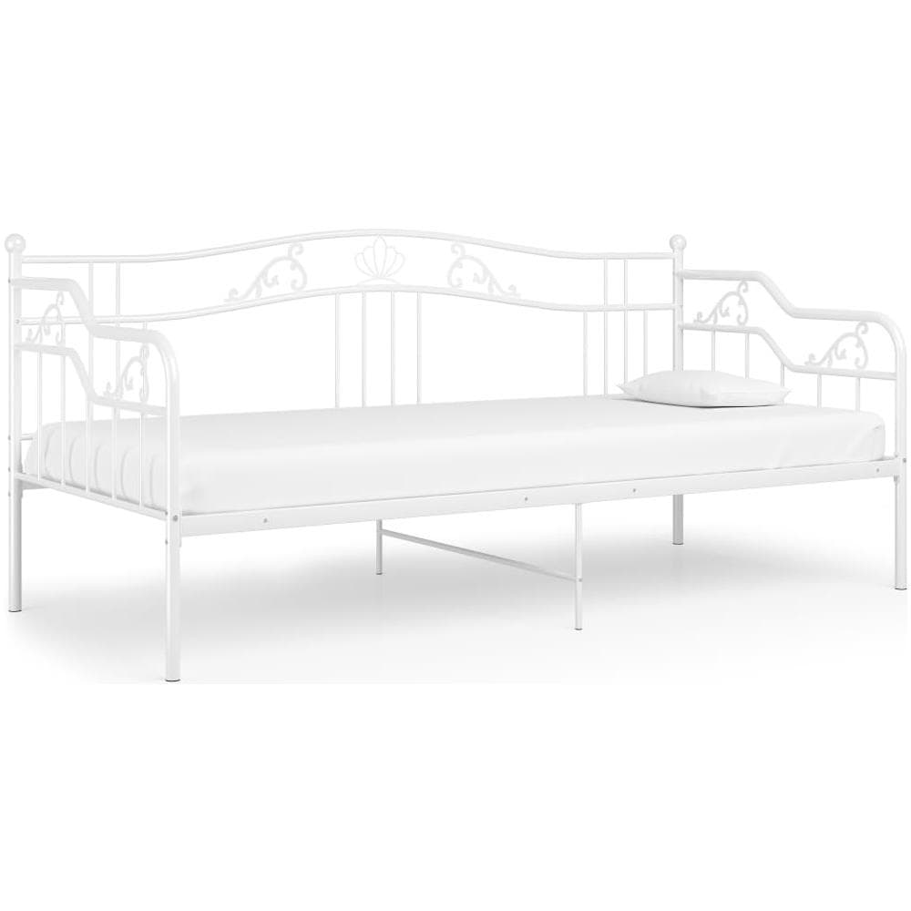 Telaio Divano Letto Bianco In Metallo 90x200 Cm - Foto 2