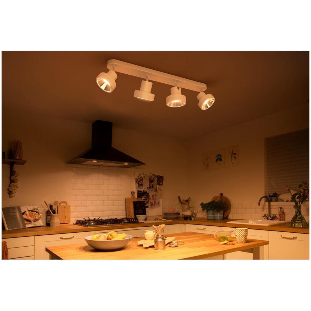 Lampada Da Soffitto Led Con Quattro Faretti Bukko 4x4.3w Nero 170x110x754 Mm Metallo - Foto 4