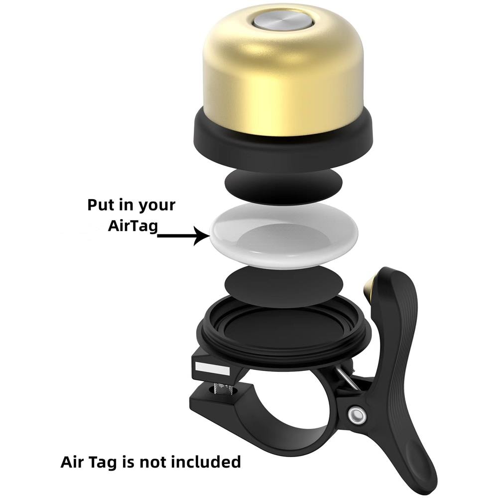 Campanello Con Porta Airtag Per Bicicletta Black - Foto 6