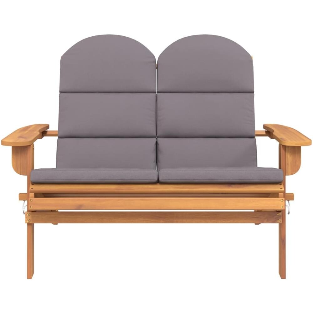 Panchina Giardino Adirondack Cuscini 126 Cm Massello Di Acacia - Foto 3