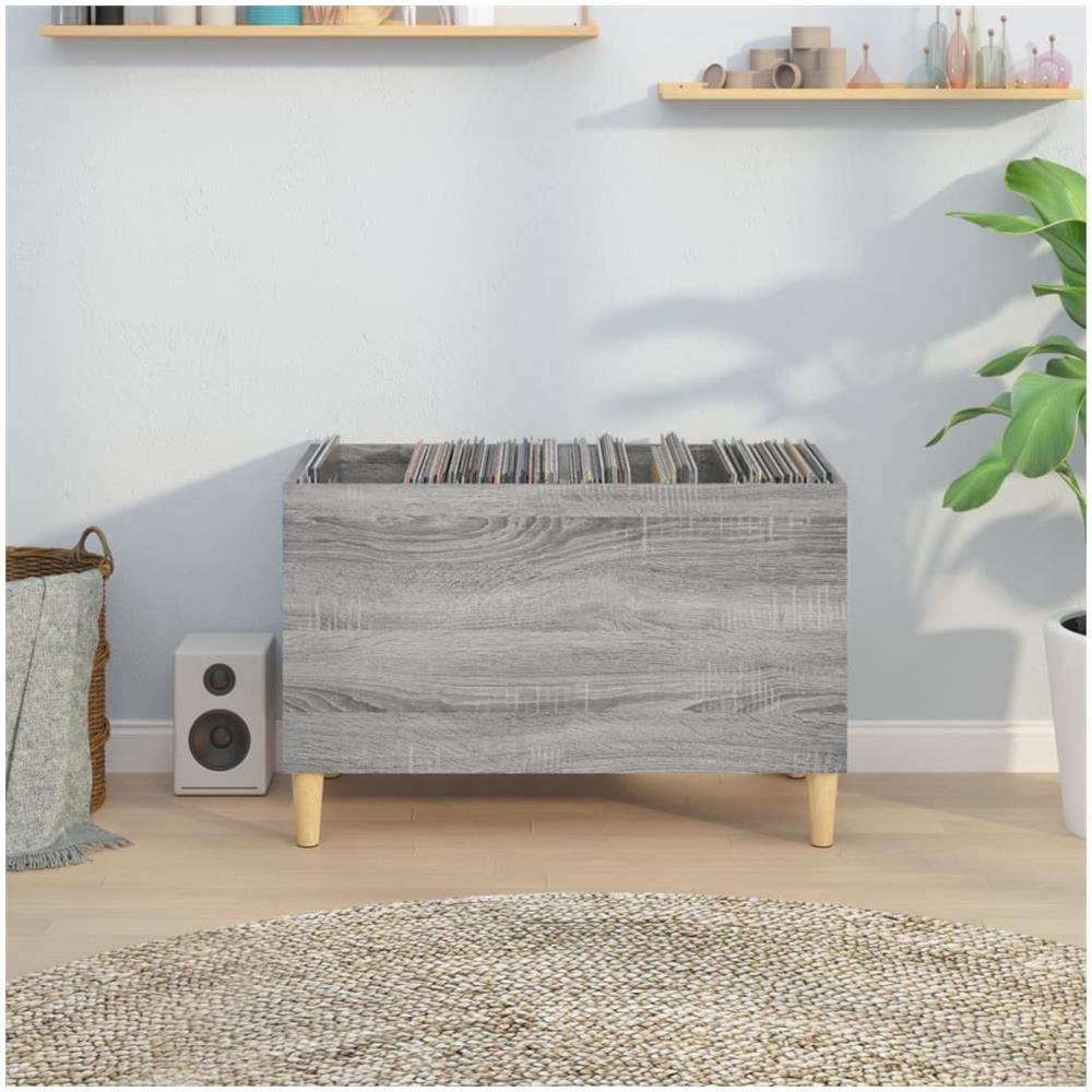 Mobile Porta Dischi Grigio Sonoma 74,5x38x48 Legno Multistrato - Foto 2