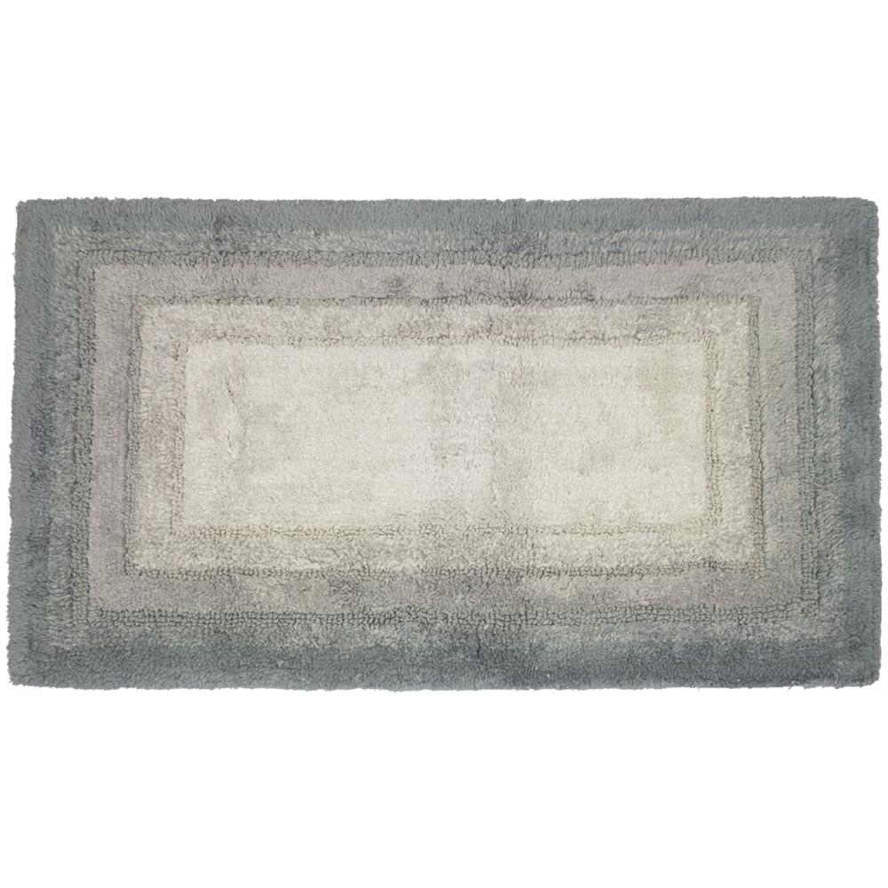 Tappeto Bagno Rettangolare In Spugna Morbida Antiscivolo Degradè Carbone 55x110 Carbone - Foto 1