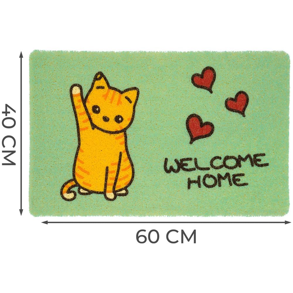Zerbino Con Riccioli Vinilici Entrata Ingresso Casa Esterno Antiscivolo Curly In Varie Fantasie 40x60cm Gattino - Foto 5