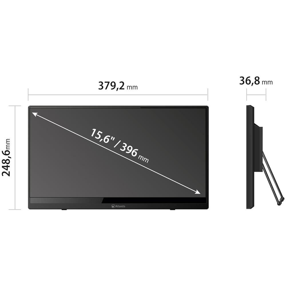 Monitor Touch Screen 15.6" LED IPS A05-T16A-VHM 1920 x 1080 Full HD Tempo di Risposta 7 ms - Foto 12