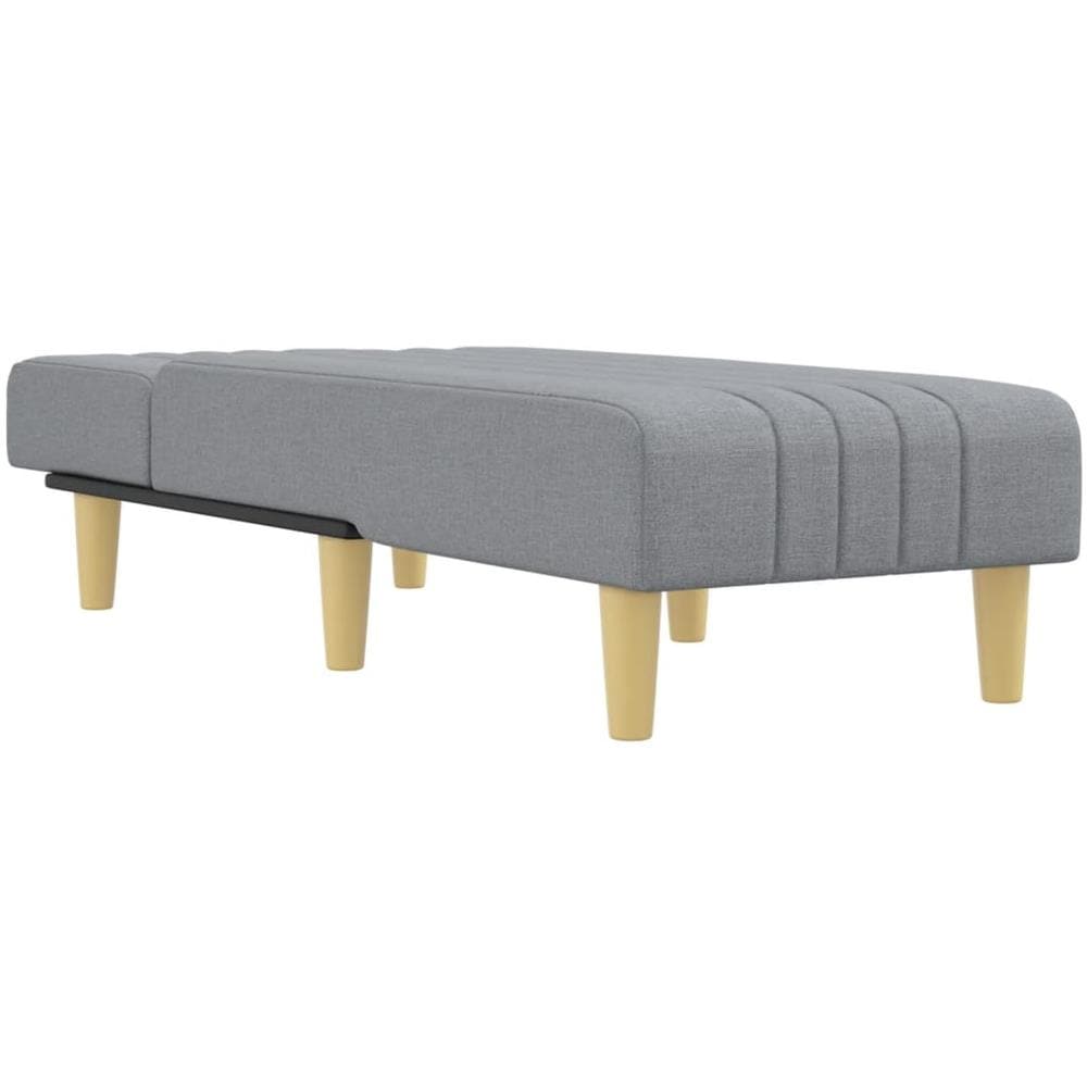 Chaise Longue In Tessuto Grigio Chiaro - Foto 3