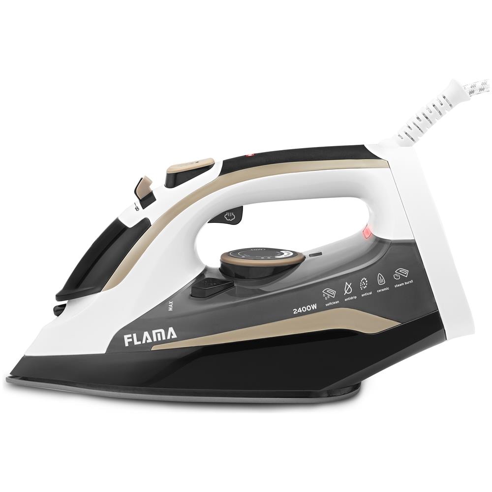 Ferro da Stiro a Secco e a Vapore 5342FL Piastra in ceramica Ultra Glide 2400 W Beige / Nero / Bianco - Foto 1
