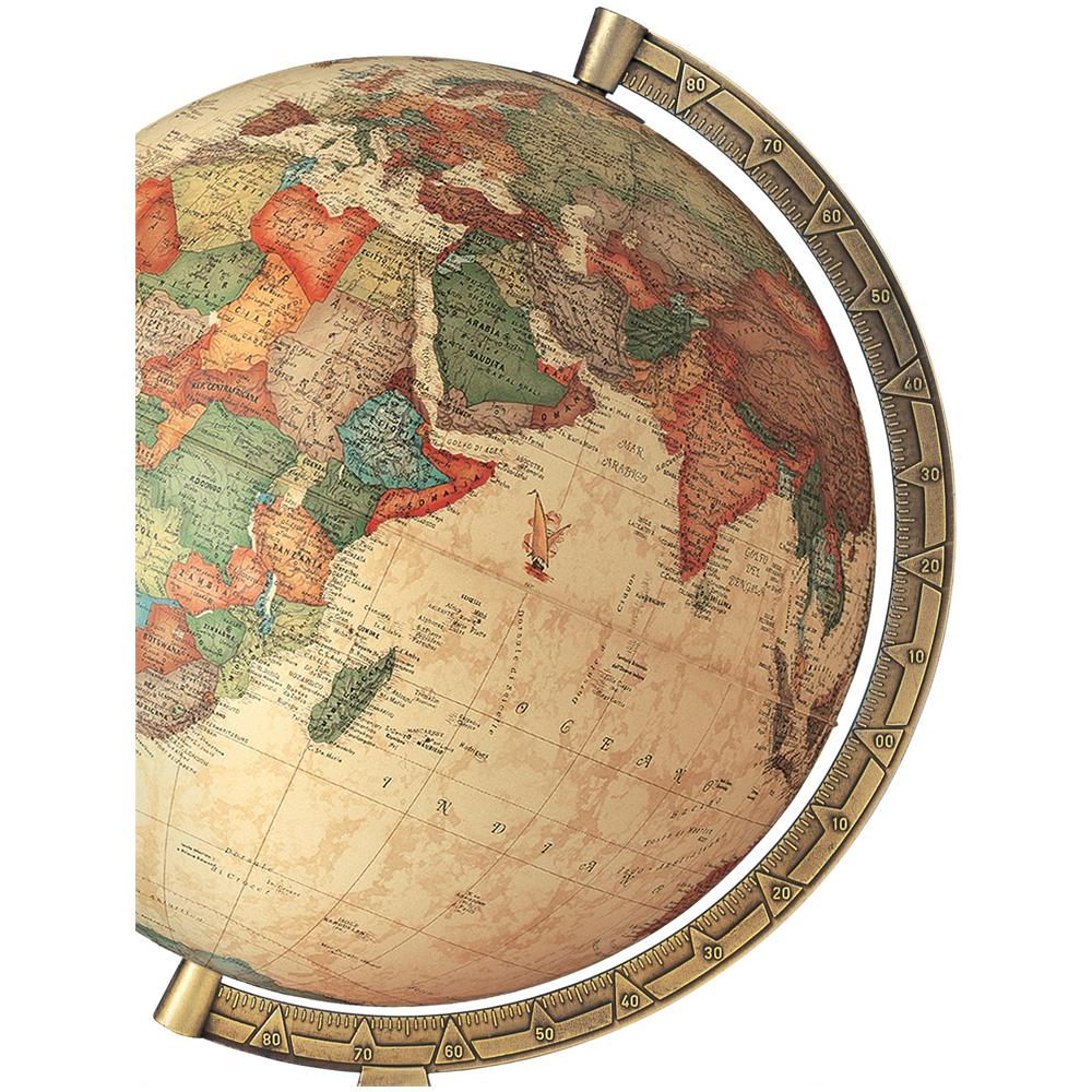 Mappamondo Globo Antiquus 30 Cm Antico Novarico Base In Legno D' Arredamento New - Foto 3