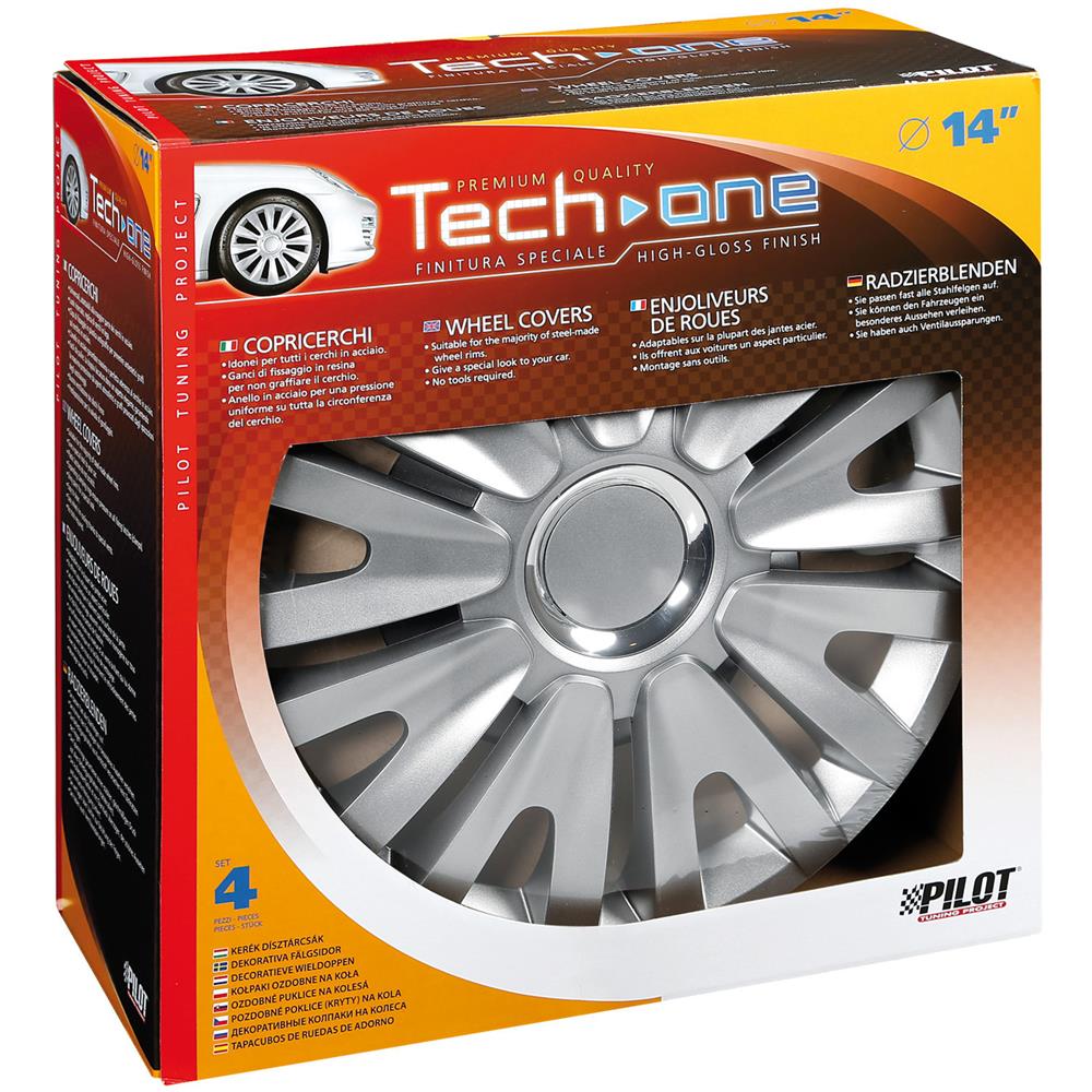 Copricerchi Auto Universali 14 Pollici Tech-one Royal Silver 31541 - Foto 7