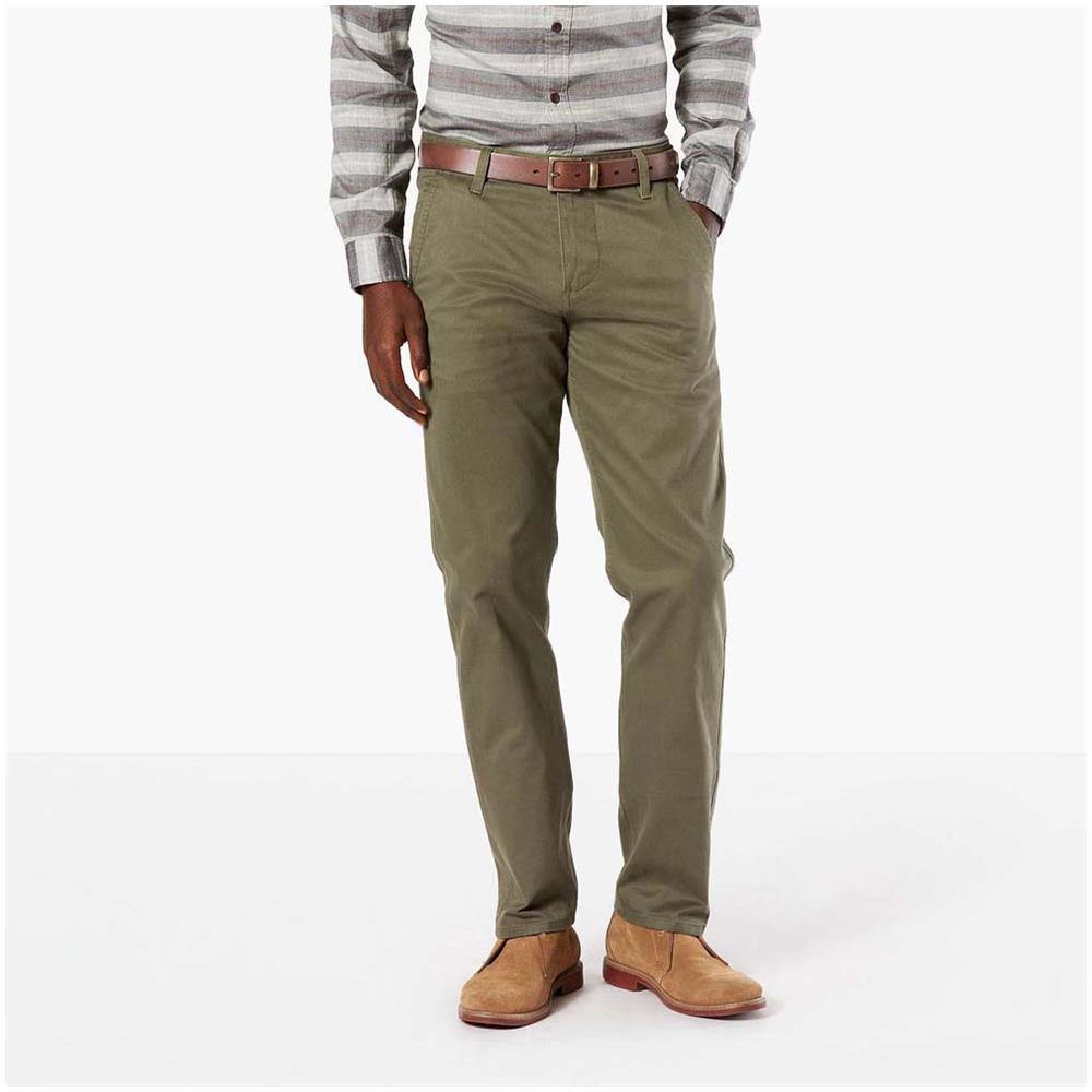 Pantaloni Dockers Alpha Khaki Slim Tapered L32 Abbigliamento Uomo W36-l32 - Foto 1