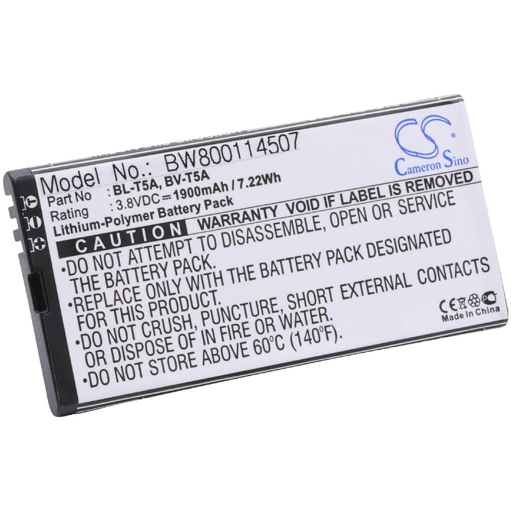 Li-polymer Batteria 1900mah (3.85v) Per Cellulari E Smartphone Come Nokia Bl-t5a, Bv-t5a - Foto 1