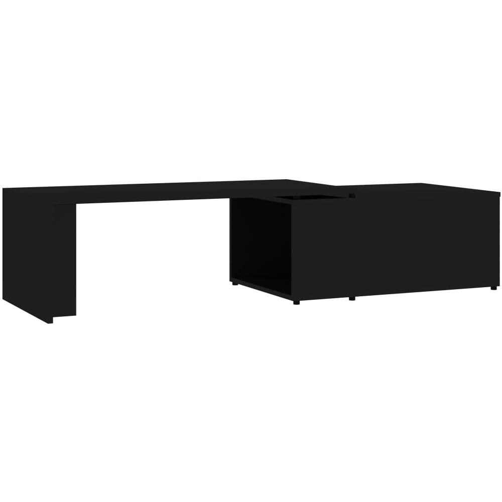 Tavolino da Salotto Nero 150x50x35 cm in Legno Multistrato - Foto 2