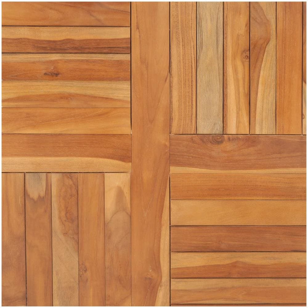 Piano del Tavolo Legno Massello di Teak Quadrato 90x90x2,5 cm - Foto 2