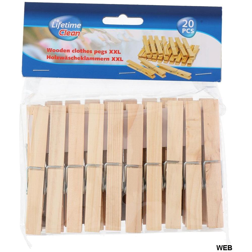 Molletta Da Bucato 20 Pezzi Xxl In Legno - Foto 2