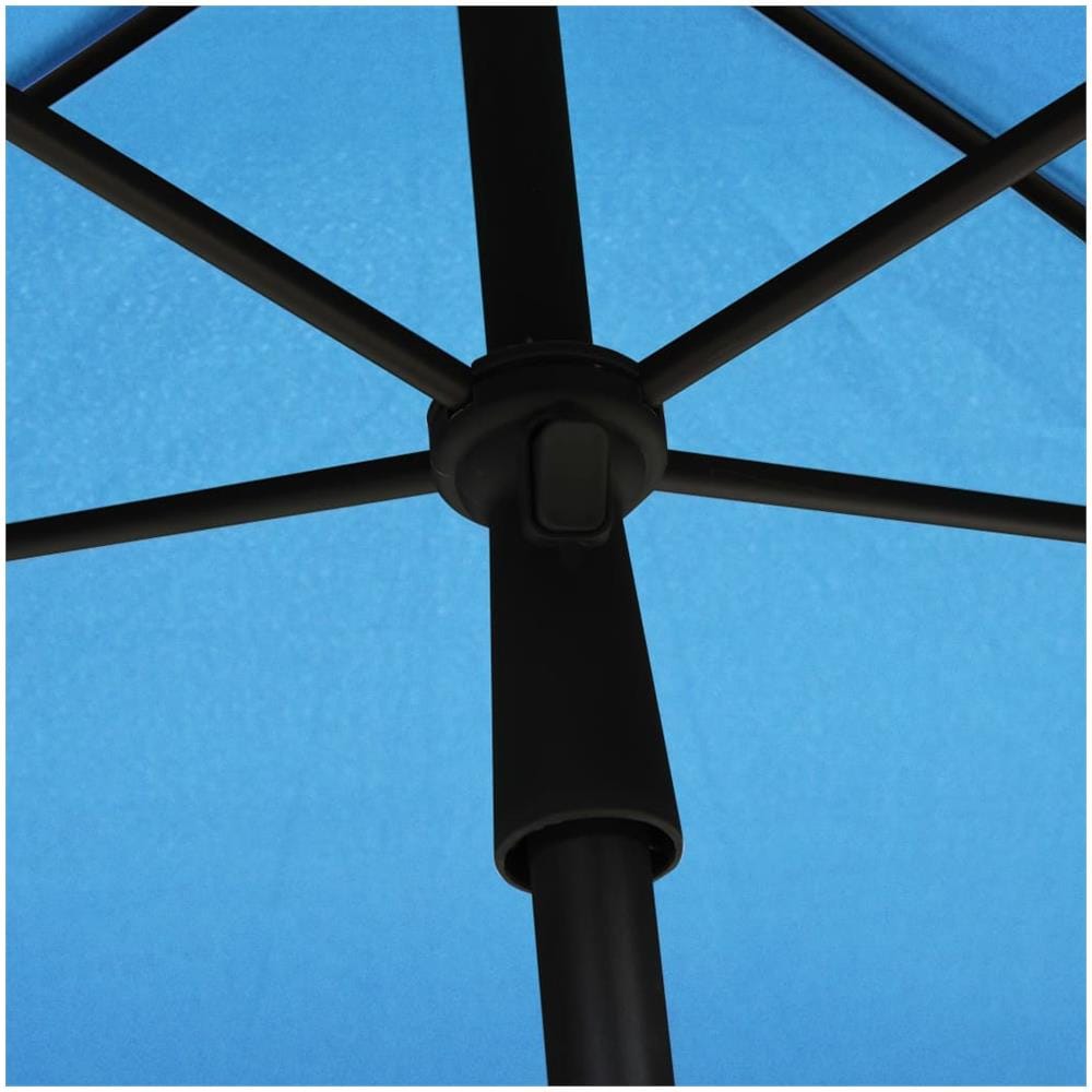 Ombrellone da Giardino con Palo 210x140 cm Azzurro - Foto 2
