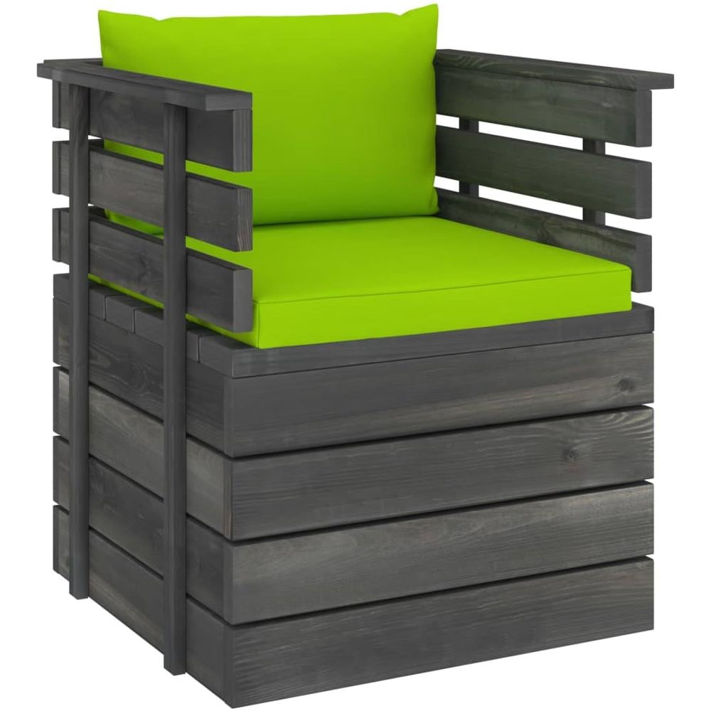 Poltrona da Giardino con Cuscini in Legno di Pino - Foto 1