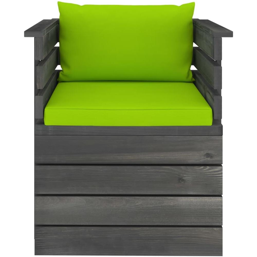 Poltrona da Giardino con Cuscini in Legno di Pino - Foto 2