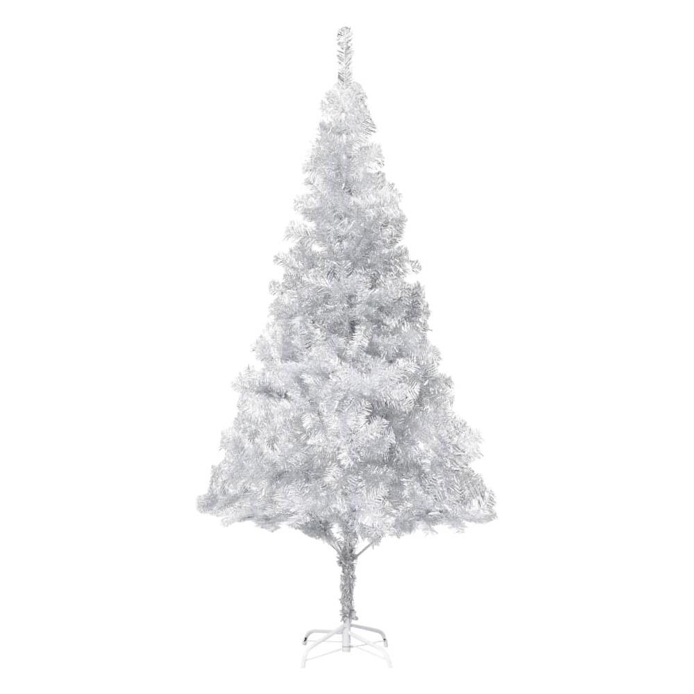Set Albero Natale Artificiale LED e Palline Argento 180 cm PET - Foto 2
